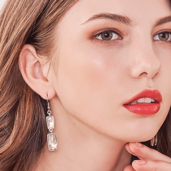 Swarovski Crystal Dangle Earrings - Picture 2 of 6